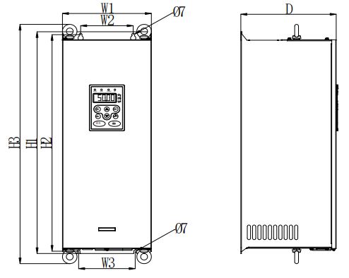 Wymiary SRBU-100H