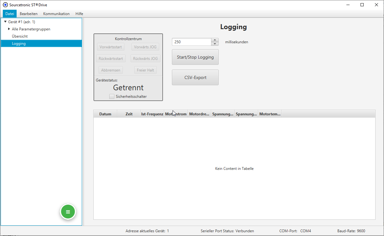 STDrive-Logging PDF Bildschirmfoto