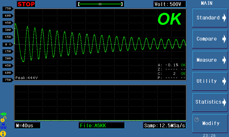 Surge Tester ST2883 test 1 Surge Tester ST2883 test 1