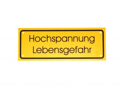 Warnschild WS-DHV Gefahr Hochspannung Warnschild WS-DHV Gefahr Hochspannung
