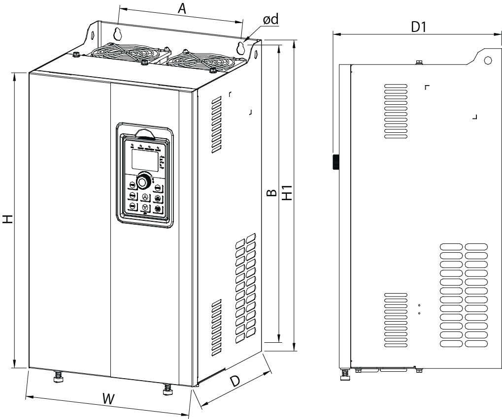 ST500 dimensions