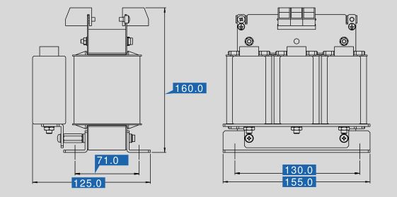 Filtro sinusoidal SFB 400/10 dimensiones