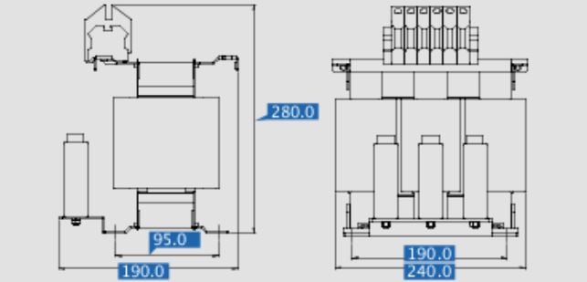 Sine filter SFB 400/23-5 dimensions