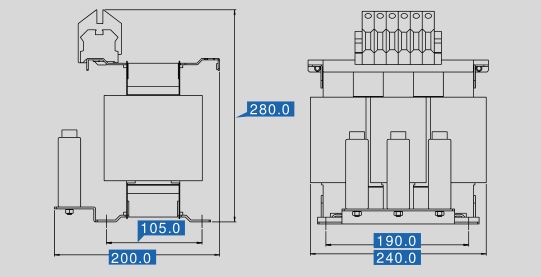 Sine filter SFB 400/32 dimensions