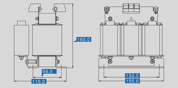 Sine filter SFB 400/4 dimensions