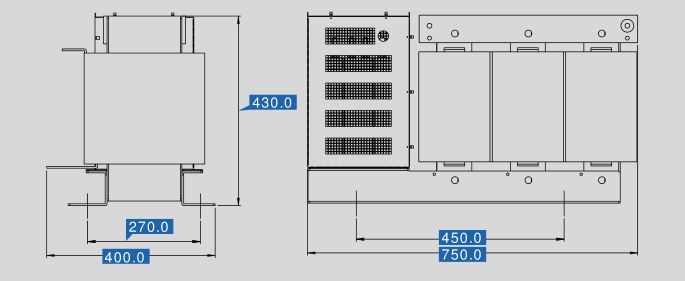 Dimensioni filtro sinusoidale SFB 400/480
