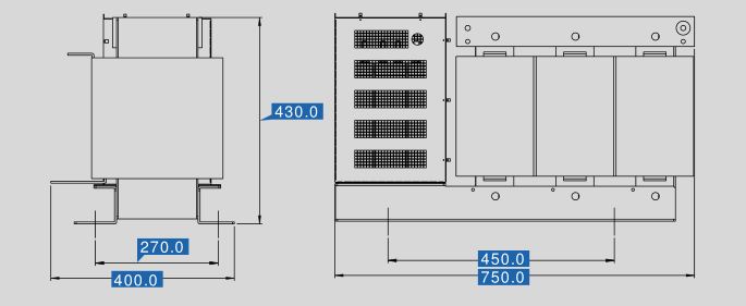 Filtro sinusoidal SFB 400/480 dimensiones